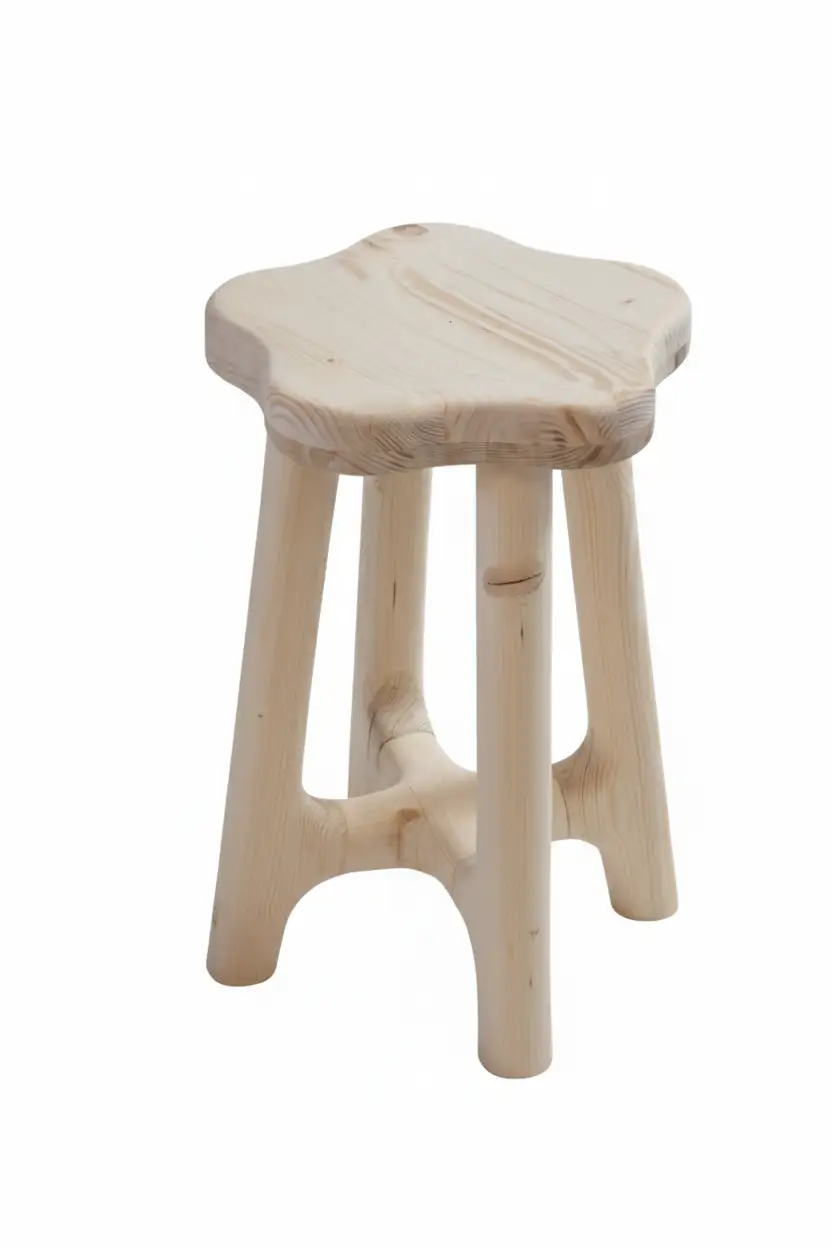 tabouret sur fond blanc